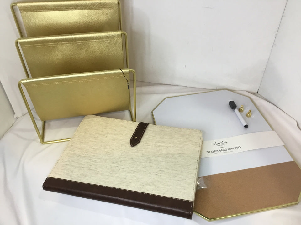 Martha Stewart Metal/Vinyl Gold Organizer