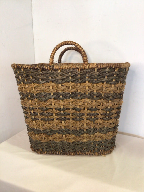 Brown Wicker Oval Basket