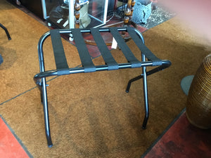 Folding Black Metal Luggage Rack