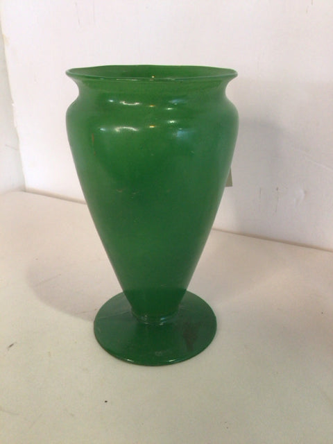 Vintage Green Glass Vase