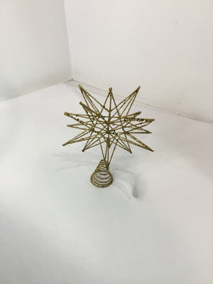 Tree Topper Gold Glitter Star Holiday Item