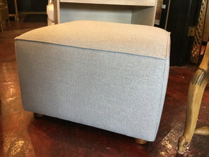 Burrow Black/White Tweed FootStool/Ottoman 9YBJD22V