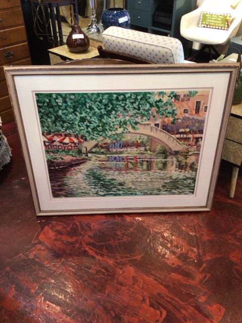 Multi-Color River Framed Art