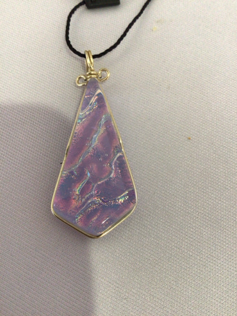 Glass White Teardrop Pendant