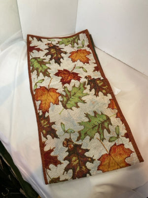 Fall Multi-Color Cotton Table runner Leaves Holiday Item