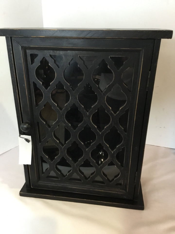 Black Wood 1 shelf Cabinet