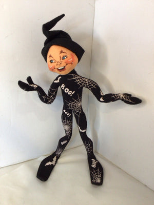Halloween Black/White Felt Doll Elf Holiday Item