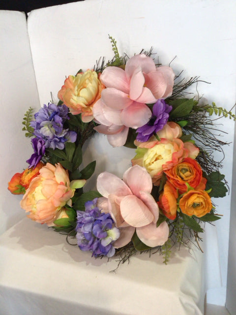 Bright Summer Floral Wreath