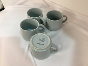 Pottery Barn Gray Stoneware Set of 4 Mug Set