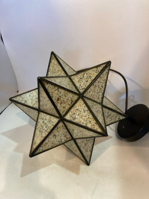 Hanging Metal/Glass Star Rocks Multi-Color Light Fixture