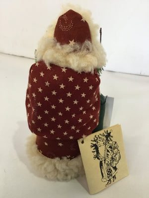 Vintage Christmas Red/white Fabric Santa Holiday Item