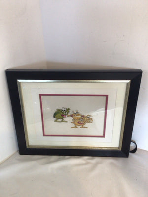 Tan/green Bugs Cartoon Framed Art