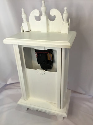 Shabby Chic White Wood Clock