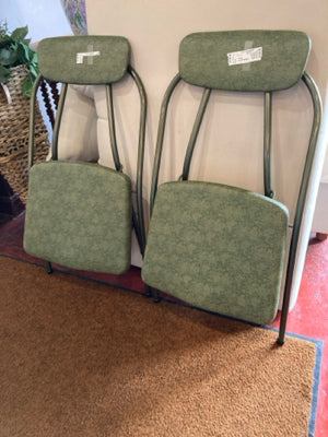 Cosco Set of 4 Metal 50's Green Chair Set