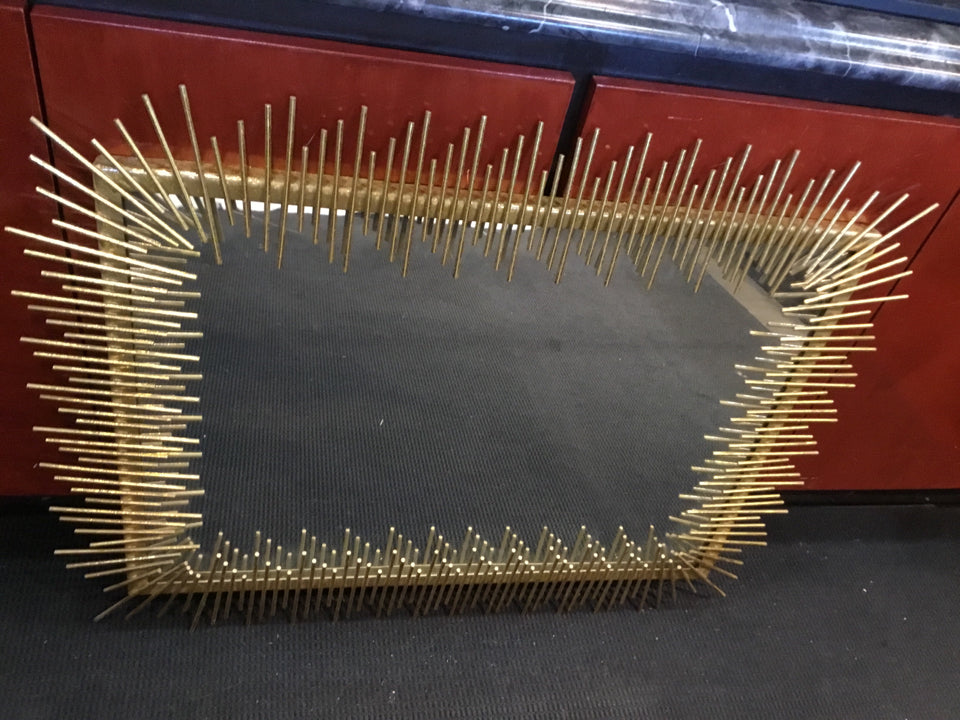 Safavieh Gold Metal Rectangular Mirror