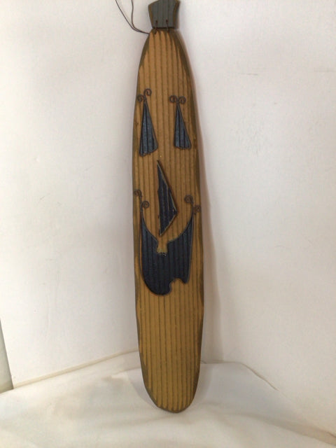 Halloween Orange Wood Pumpkin Holiday Item