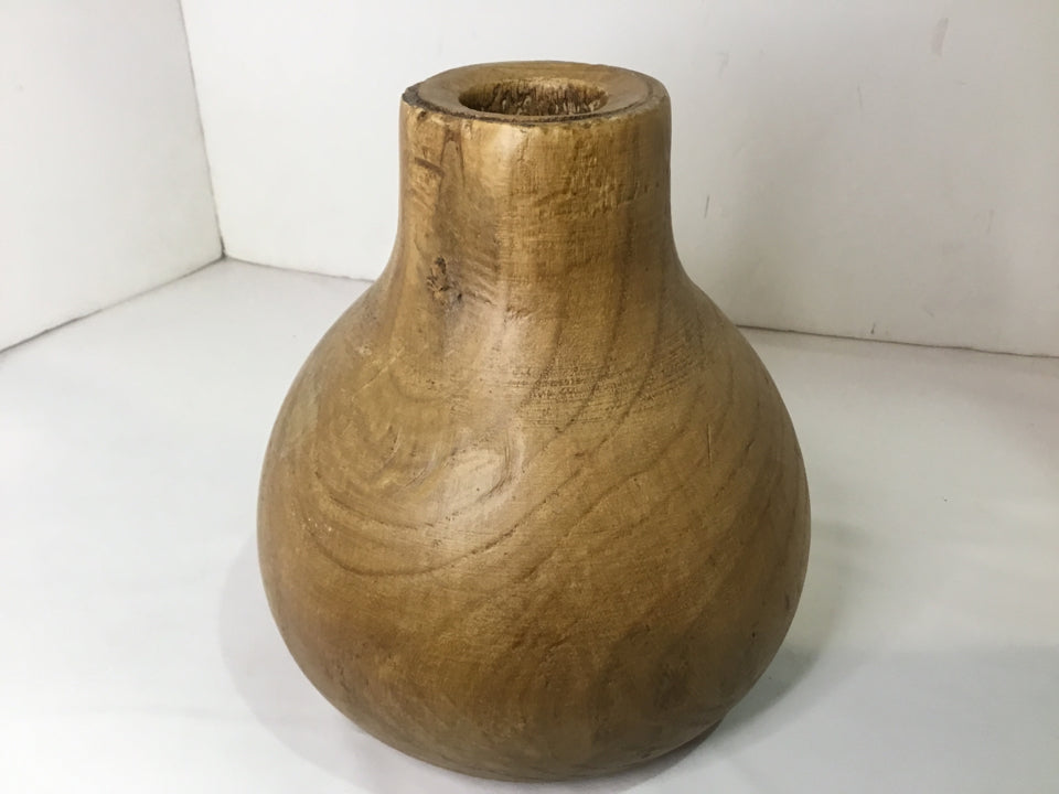 Brown Wood Vase