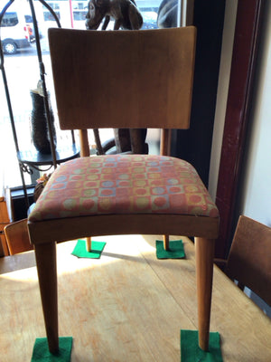 Heywood Wakefield 6 Chairs Wood w/Leaf Extendable Brown Table & Chairs