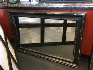 Vintage Black Wood AS IS Mirror