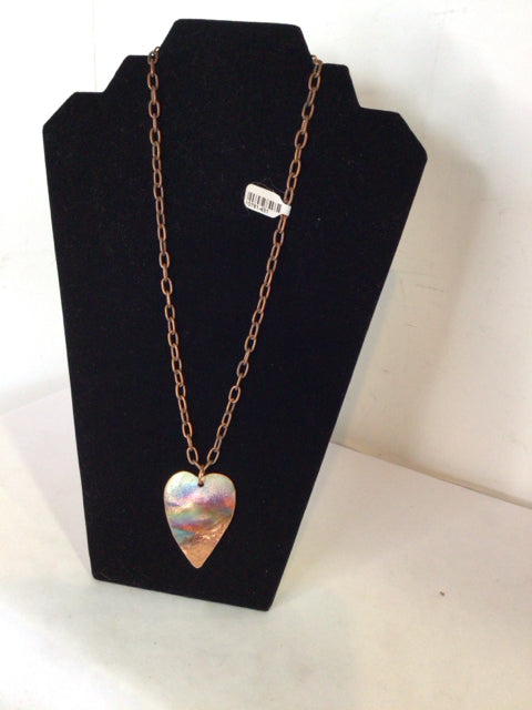 Metal Copper Heart Necklace