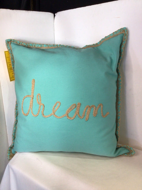 Teal Polyester Dream Down Filled Pillow