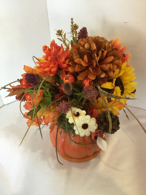 Fall Multi-Color Centerpiece Faux Flowers