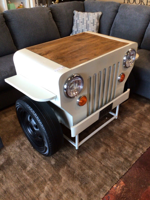 Table Metal Jeep Wine Cream/Brown Bar