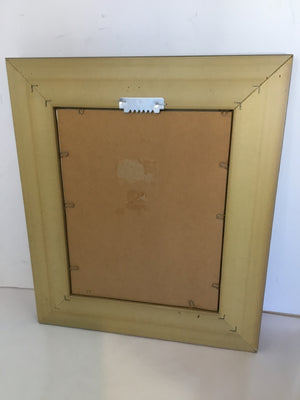 Cream/Green Flower Framed Art