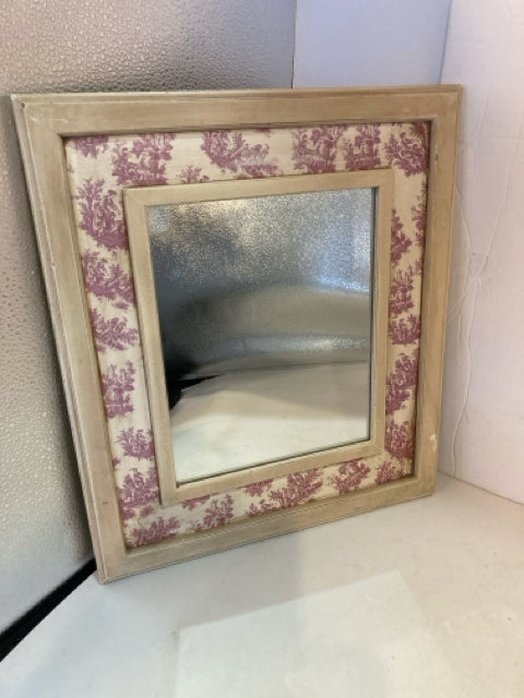 Cream/Pink Toile Mirror