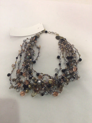 Joan Rivers Glass Black/Multi Beaded Necklace