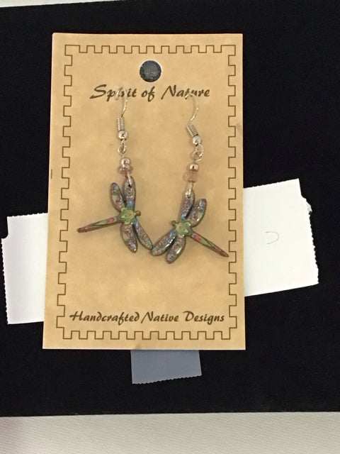 Multi-Color Dragonfly Earrings
