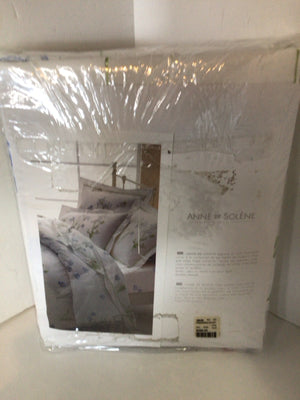 King White/Blue Cotton Flowers Duvet