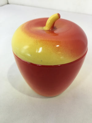 Mid-Century Red/Yellow Apple Bowl