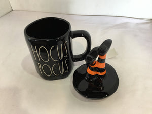 Rae Dunn Halloween Black/Orange Ceramic Mug Witch Holiday Item