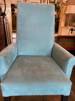 Wing Back AS IS Blue Chair