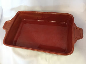 Emile Henry Red/Tan Stone Rectangle Casserole