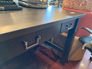 Wood 3 drawer Brown Desk