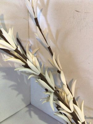 Brown/White Faux Flowers