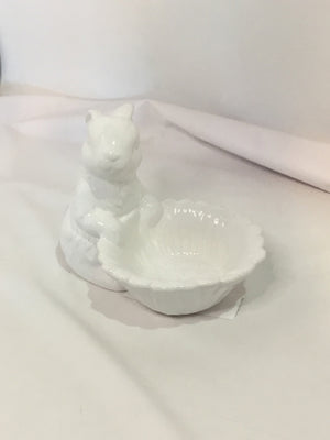 Easter White Ceramic Bunny Bowl