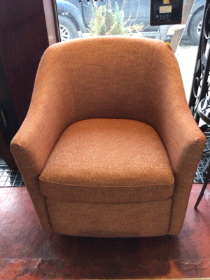 Javit Swivel Tweed Barrel Red Chair 2US3TC9P