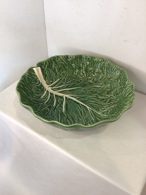 Bordallo Pinheiro Green Ceramic Cabbage Bowl