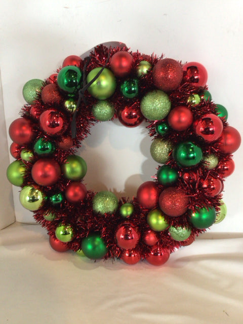 Christmas Red/Green Ornaments Wreath