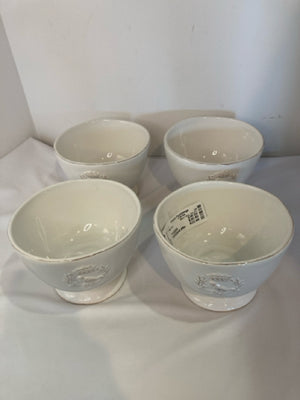 Mary Carol Set of 4 White Ceramic Bowl Set