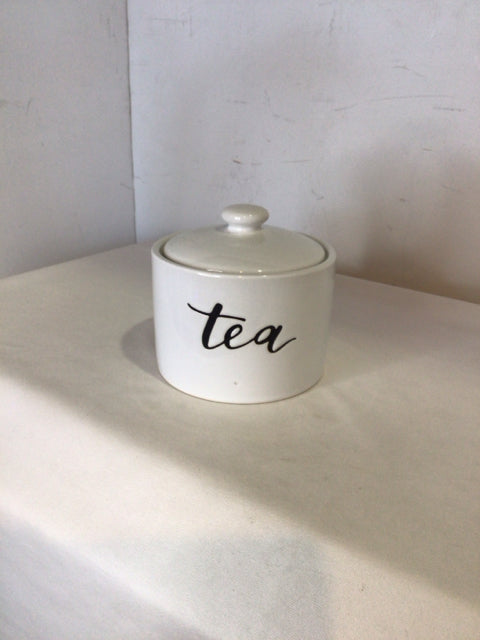 Threshold White Ceramic Tea Canister