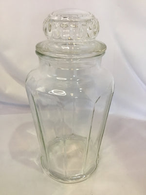 Canisters Clear Glass Lidded Jar