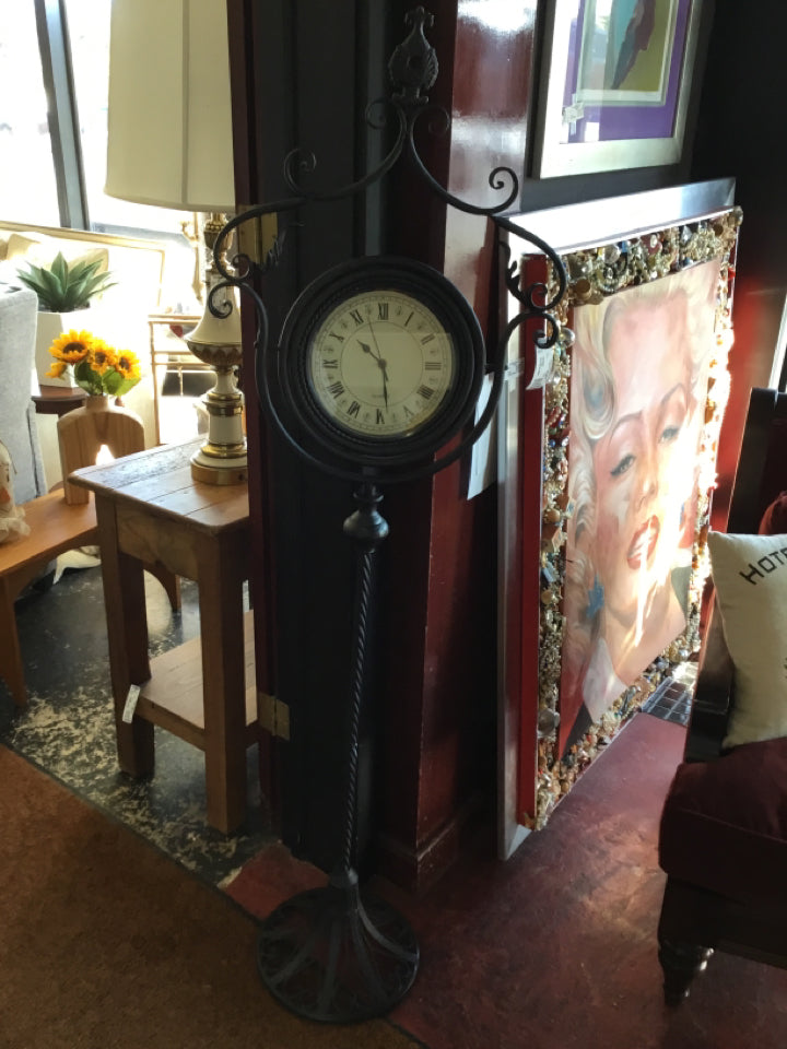 Black Metal Clock