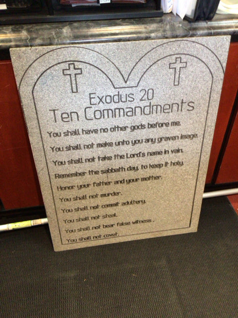 Gray/Black Resin Sign