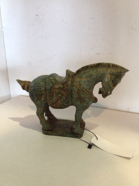 Green Jade Horse Statue