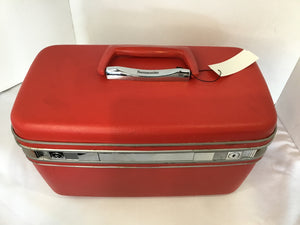 Samsonite Vintage Red Hard Case Cosmetic Suitcase