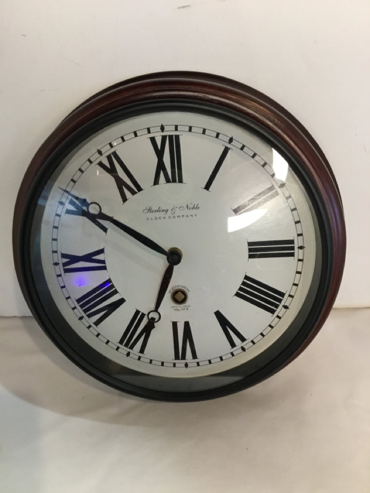 Wall Brown Wood Clock
